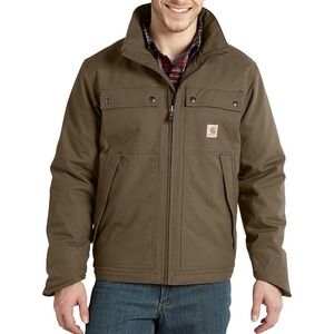 Carhartt Quick Duck Jefferson Jacket Mens Medium Brown Thinsulate 101492 EUC